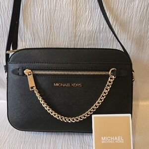 Michael Kors Jet Set Large Saffiano Leather Crossbody Bag